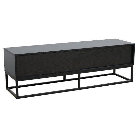 Mobile TV nero 140 cm in effetto legno