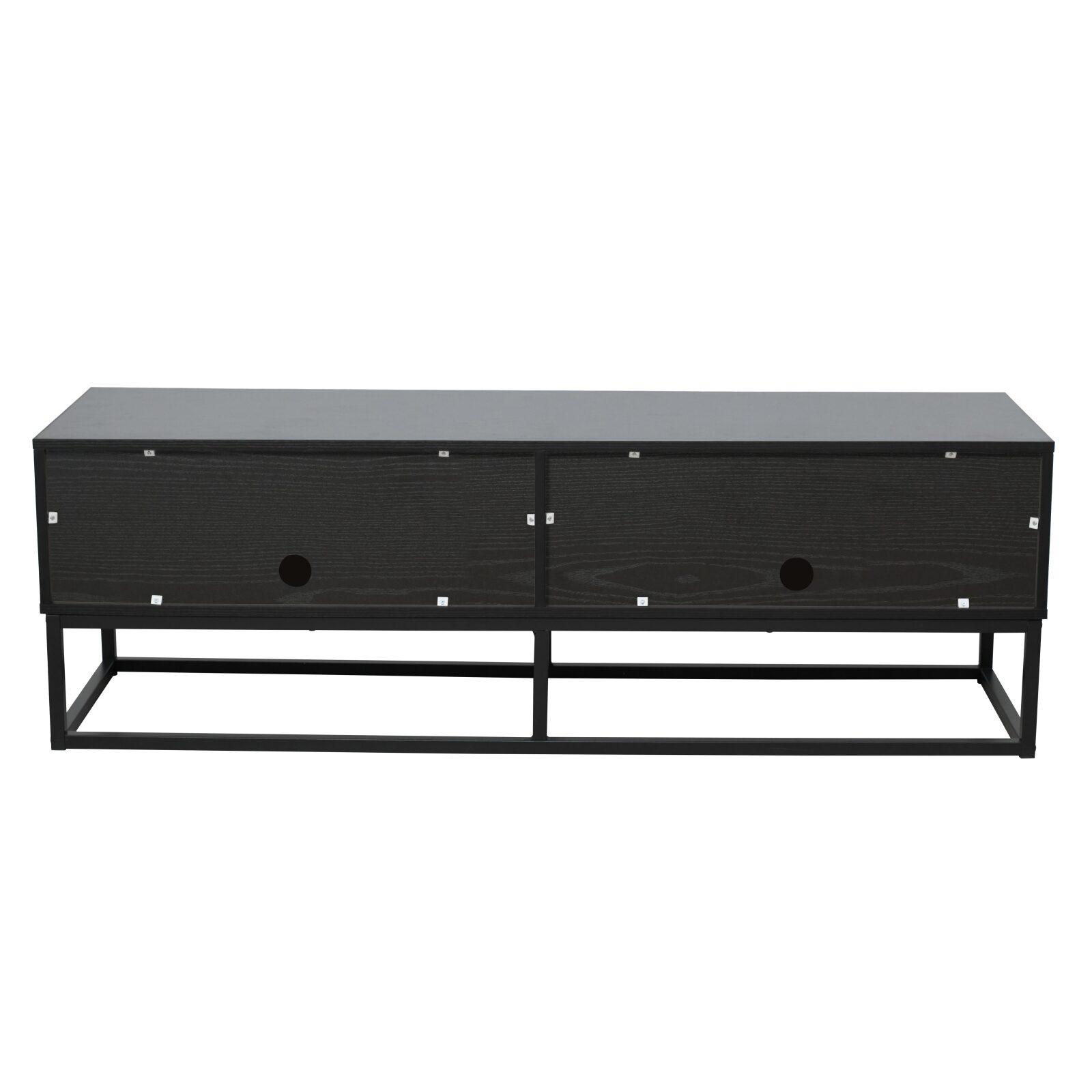 Mobile TV nero 140 cm in effetto legno