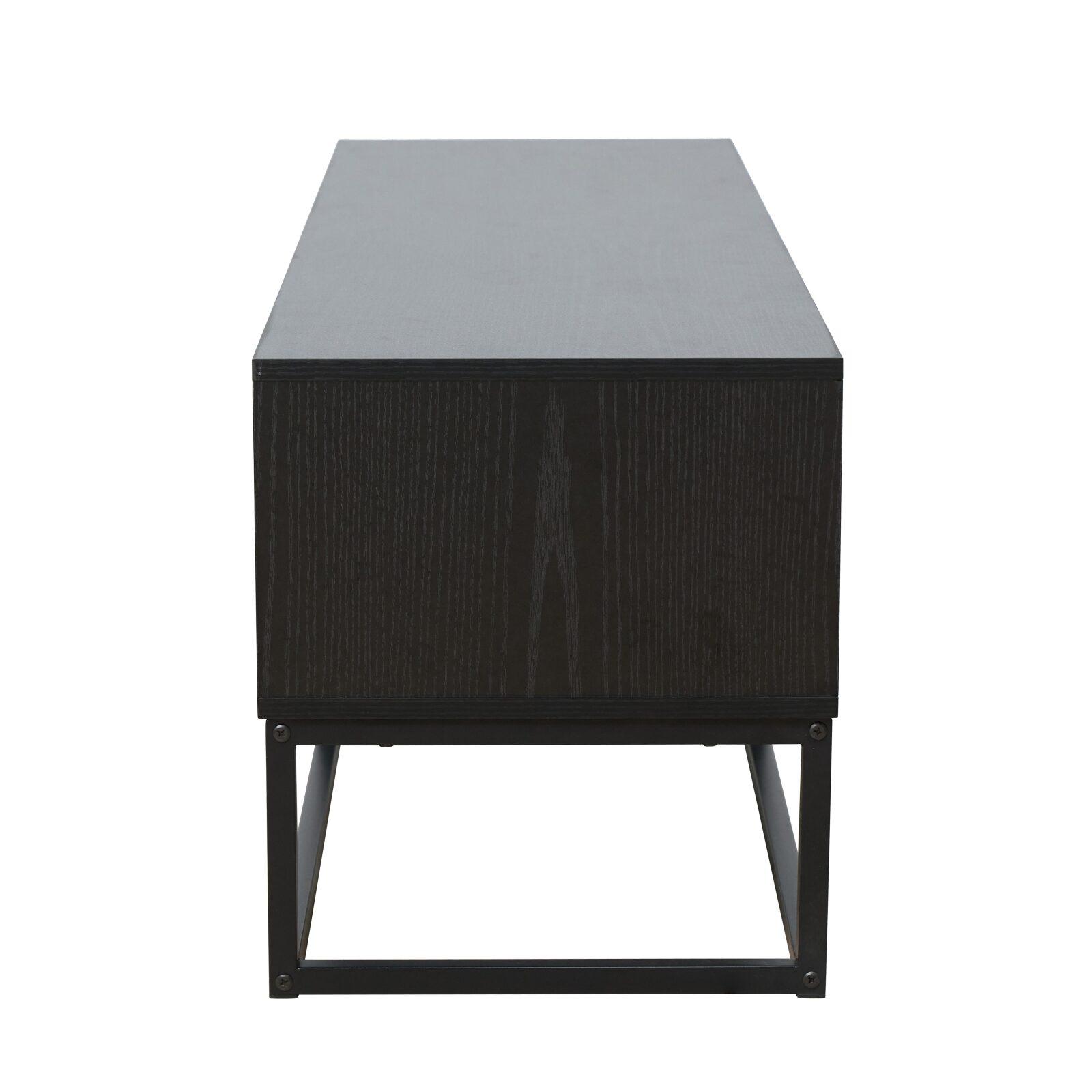Mobile TV nero 140 cm in effetto legno