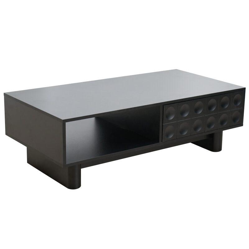 Tavolino da salotto in melaminico rettangolare 120x60x38,5 cm