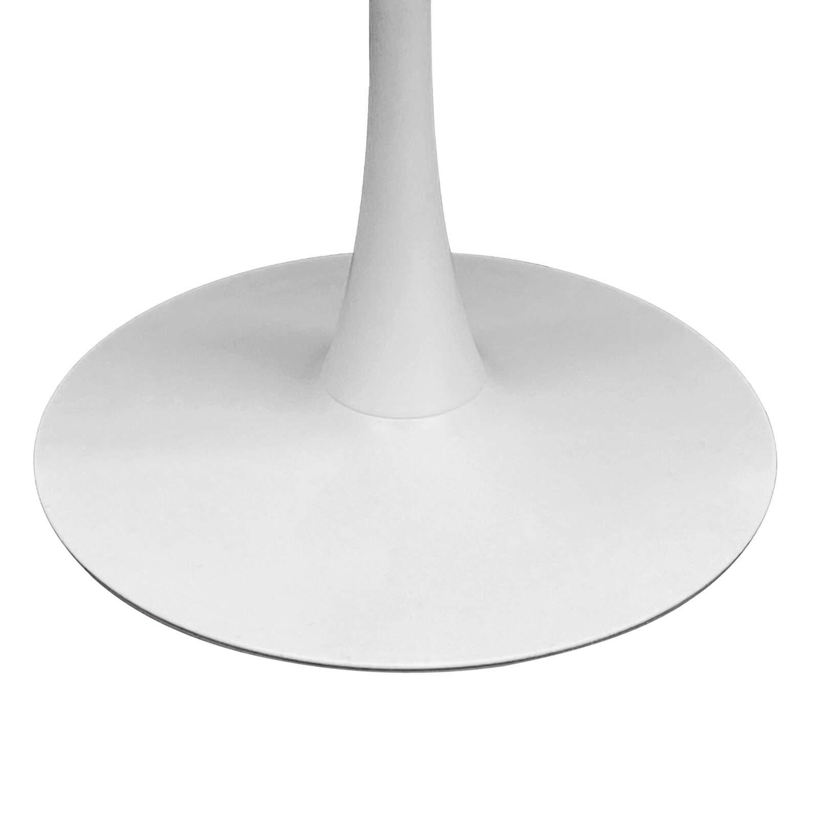 Tavolo da pranzo rotondo in melamina e metallo per 4 persone Tavolo da pranzo rotondo in melamina e metallo per 4 persone