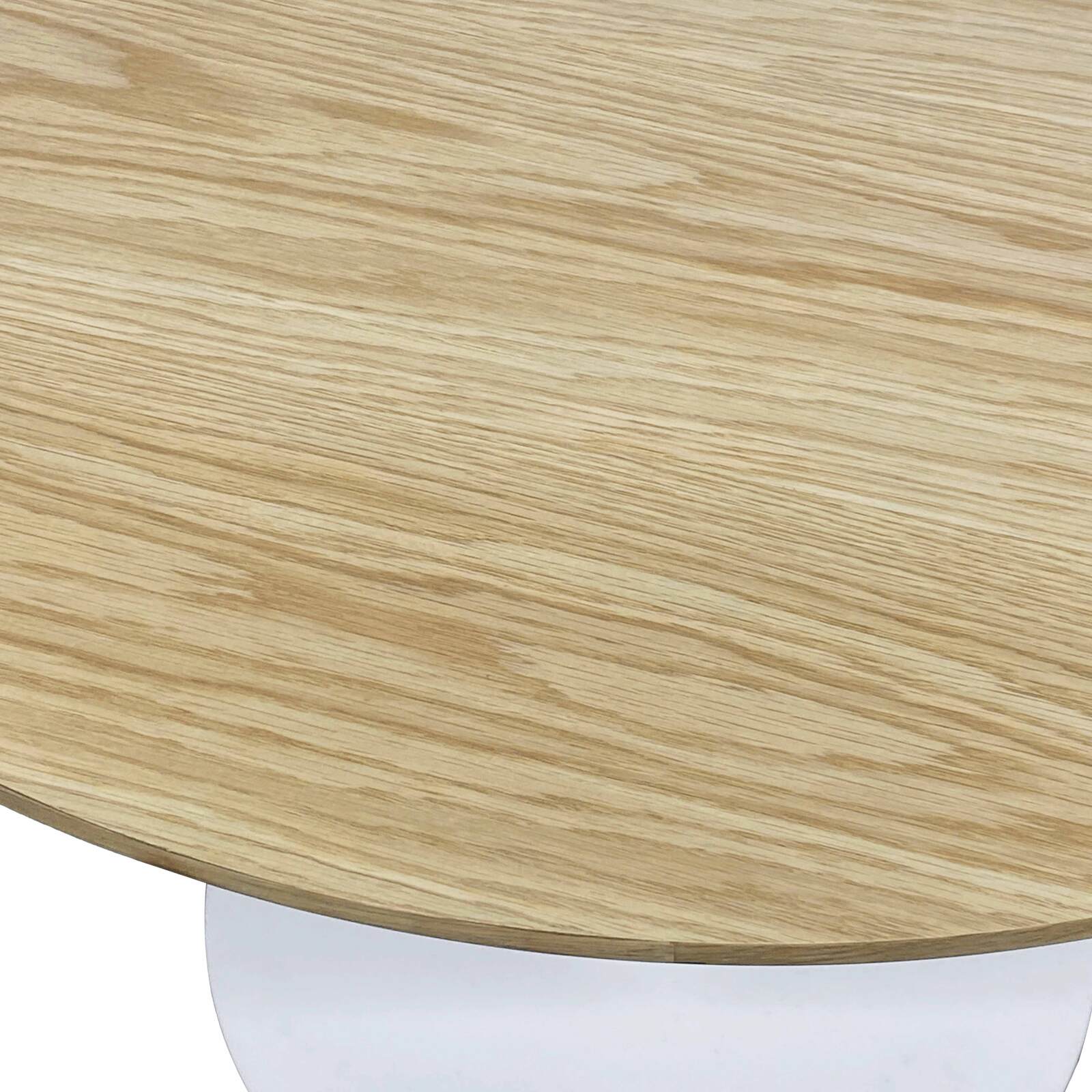 Tavolo da pranzo rotondo in melamina e metallo per 4 persone Tavolo da pranzo rotondo in melamina e metallo per 4 persone