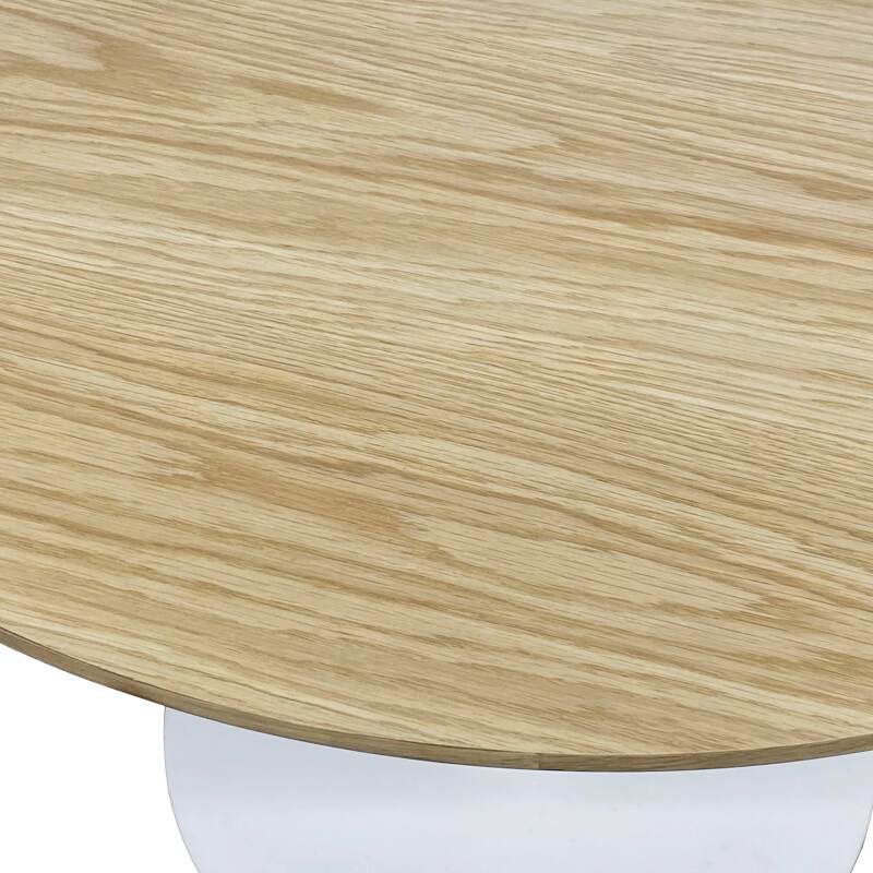 Tavolo da pranzo rotondo in melamina e metallo per 4 persone