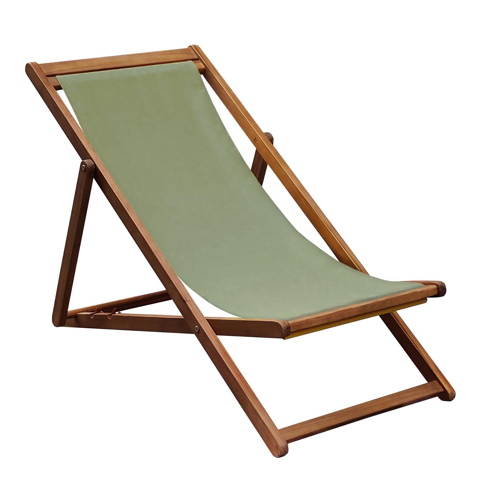 Sedie a sdraio in acacia 100% FSC®, reclinabili in 3 posizioni - Set di 2 