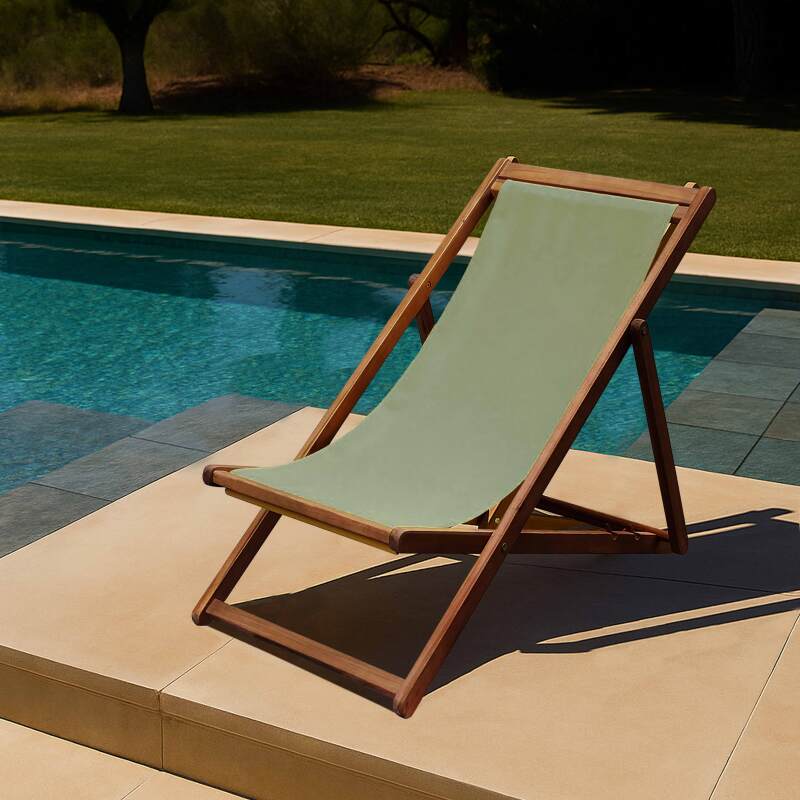 Sedie a sdraio in acacia 100% FSC®, reclinabili in 3 posizioni - Set di 2 