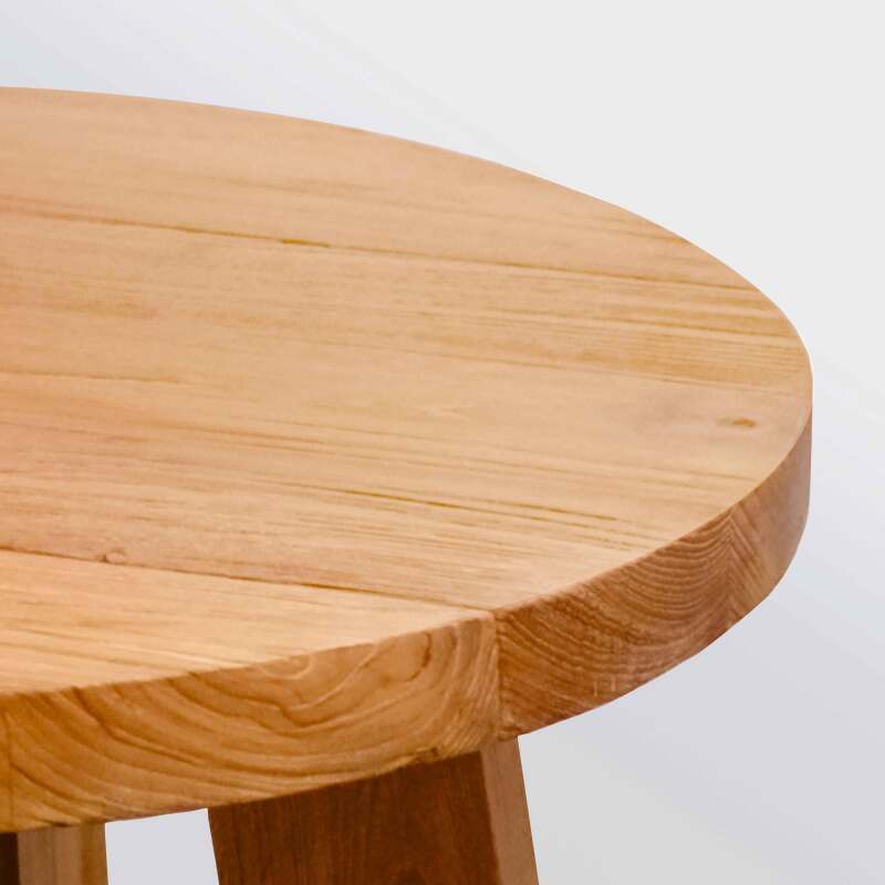 Tavolino da salotto in teak massiccio di recupero