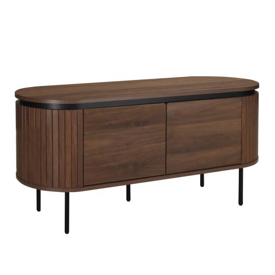 Mobile TV in effetto legno con listelli 120 cm | Oviala