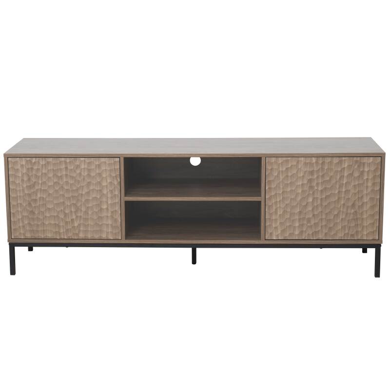 Mobile TV 160 cm in melaminico effetto legno scandinavo