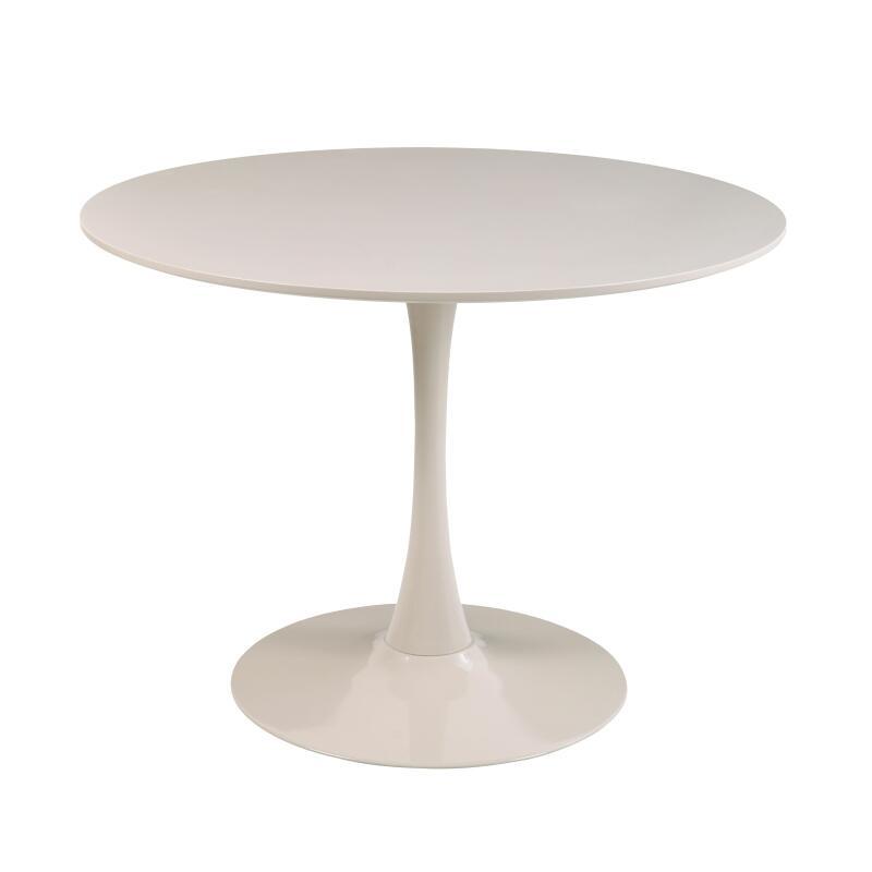 Tavolo da pranzo rotondo in melamina e metallo 4 persone  (4/6)