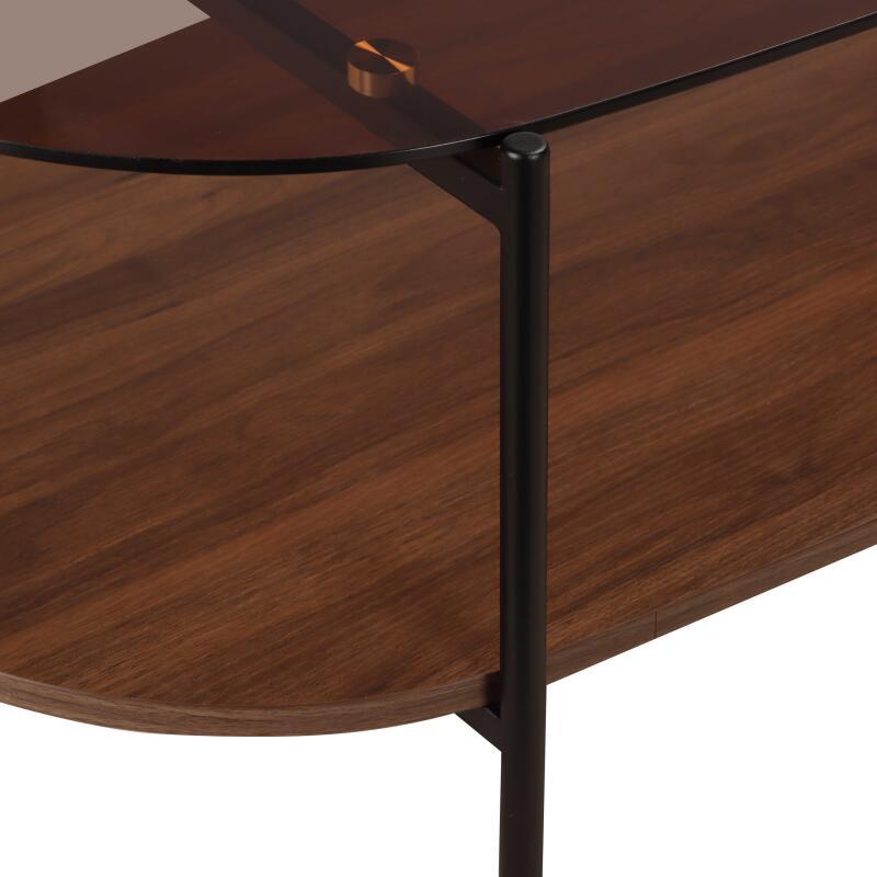 Tavolino da salotto in vetro ovale  120 x 55 x 40 cm (4/5)