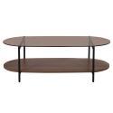 Tavolino da salotto in vetro ovale 120 x 55 x 40 cm