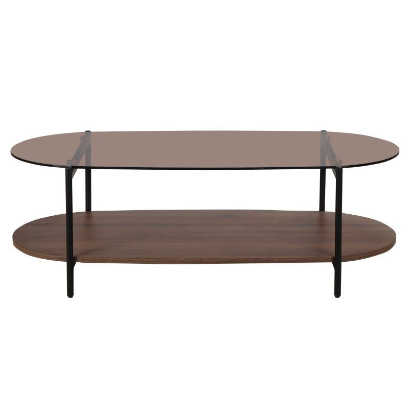 Tavolino da salotto in vetro ovale  120 x 55 x 40 cm (2/5)