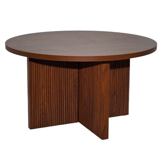 Tavolino da salotto effetto legno rotondo Ø80 x 45 cm | Oviala
