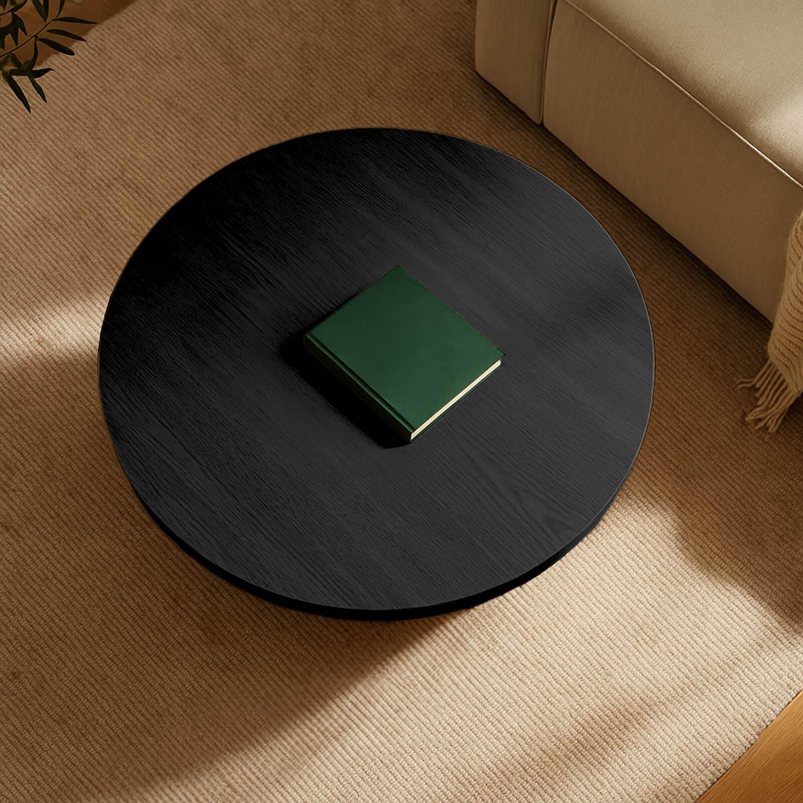 Tavolino da salotto effetto legno rotondo  Ø80 x 45 cm