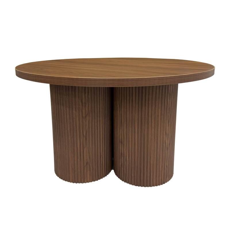 Tavolino da salotto effetto legno rotondo  Ø80 x 45 cm