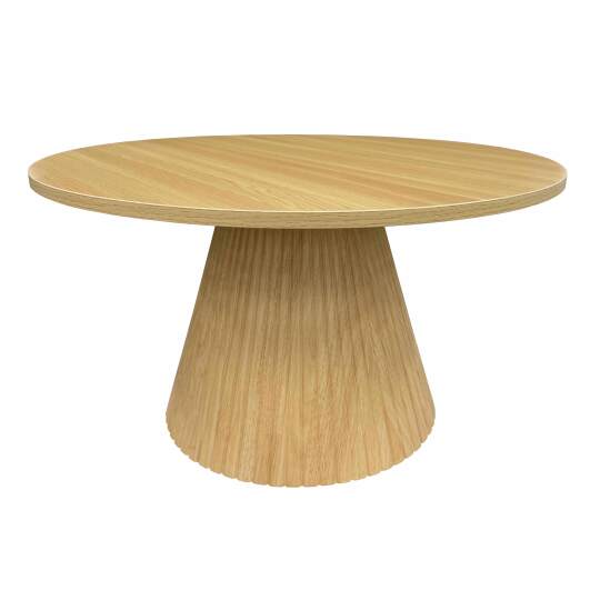 Tavolino da salotto effetto legno rotondo Ø80 x 45 cm | Oviala