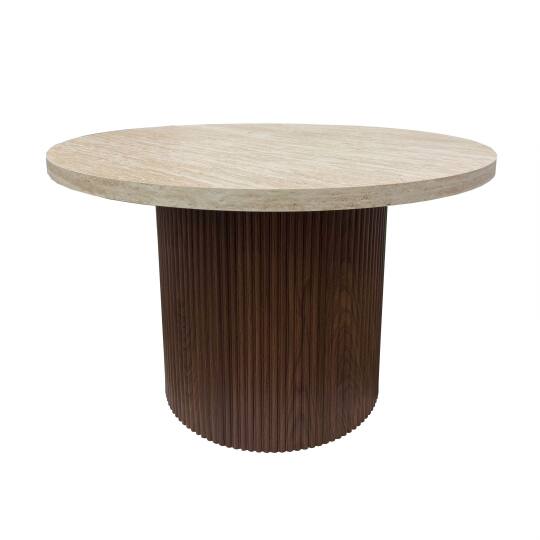 Tavolino da salotto effetto legno FSC® rotonda 70 x 70 x 45 cm | Oviala