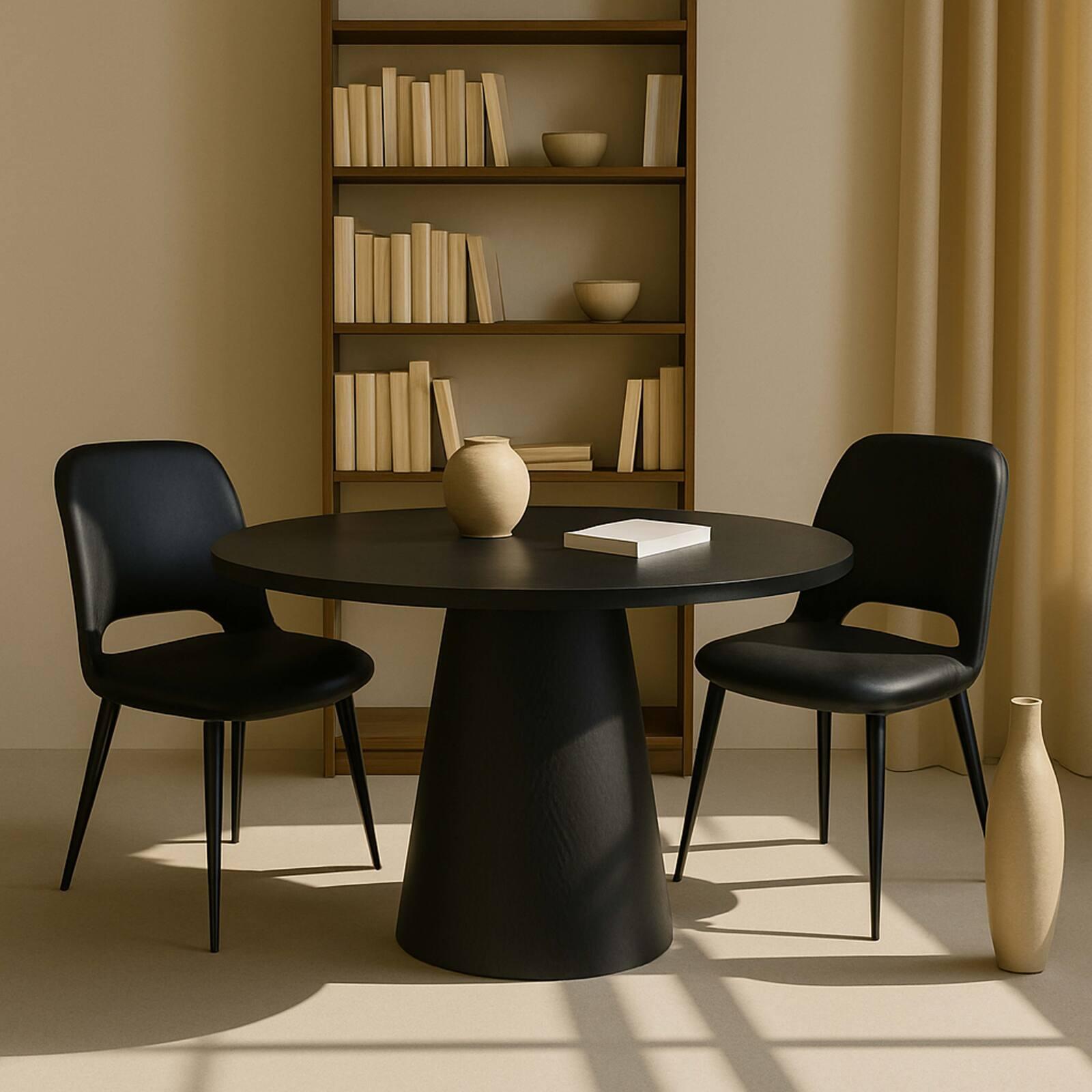 Tavolo da pranzo rotondo effetto legno FSC® MIX per 4 persone