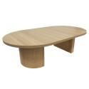 Tavolino de salotto effetto legno ovale 120x70x35 cm