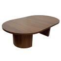 Tavolino de salotto effetto legno ovale 120x70x35 cm