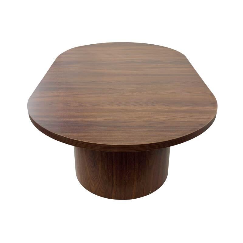 Tavolino de salotto effetto legno ovale 120x70x35 cm (6/7)