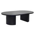 Tavolino de salotto effetto legno ovale 120x70x35 cm