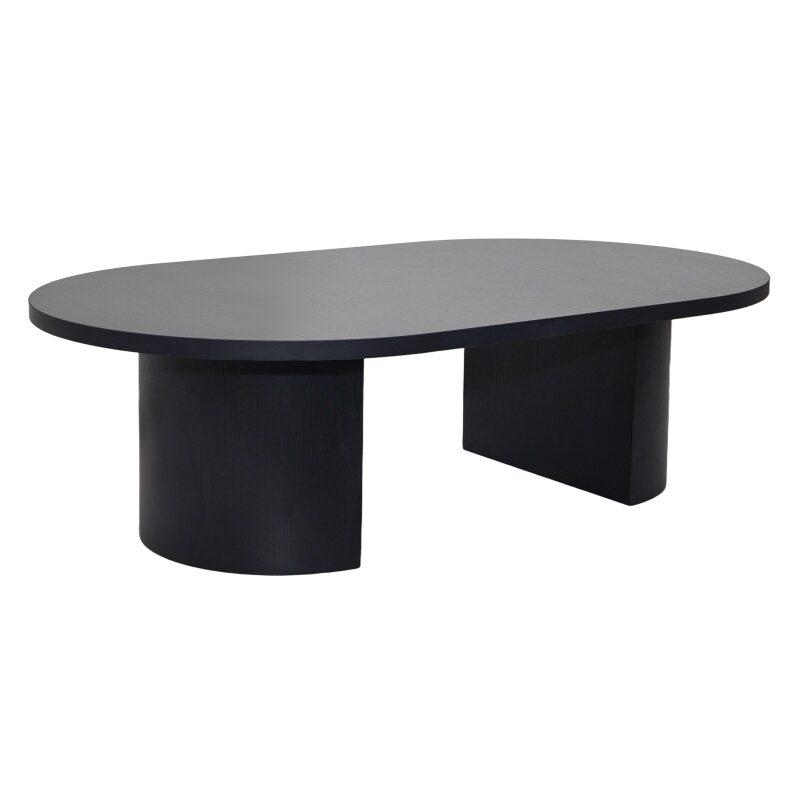 Tavolino de salotto effetto legno ovale 120x70x35 cm