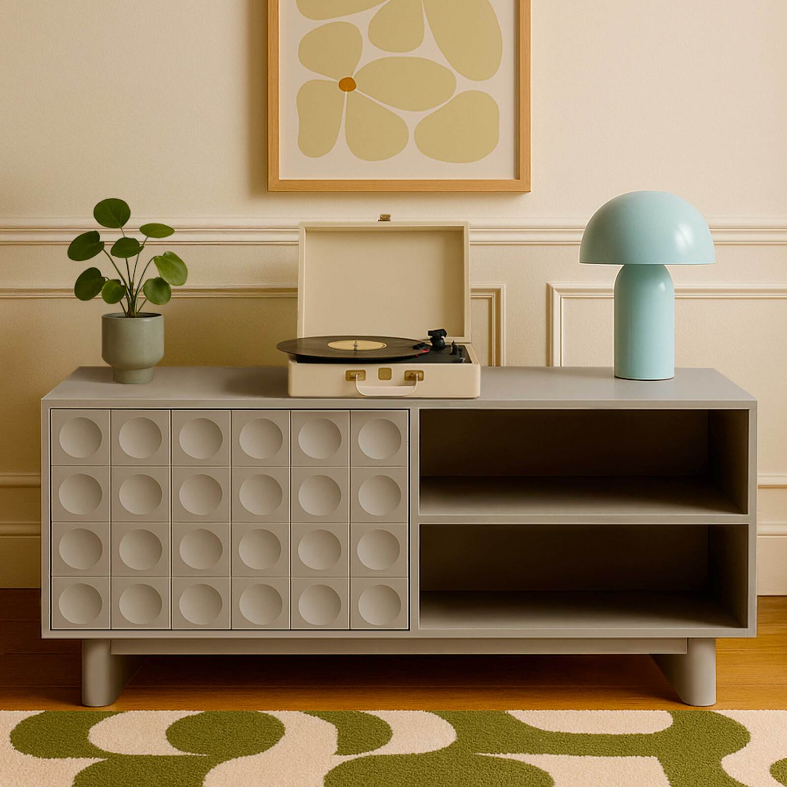 Mobile TV unito 120 cm stile retrò