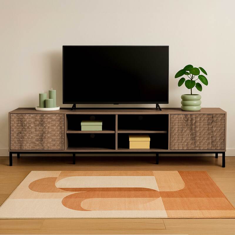 Mobile TV 200 cm effetto legno scandinavo