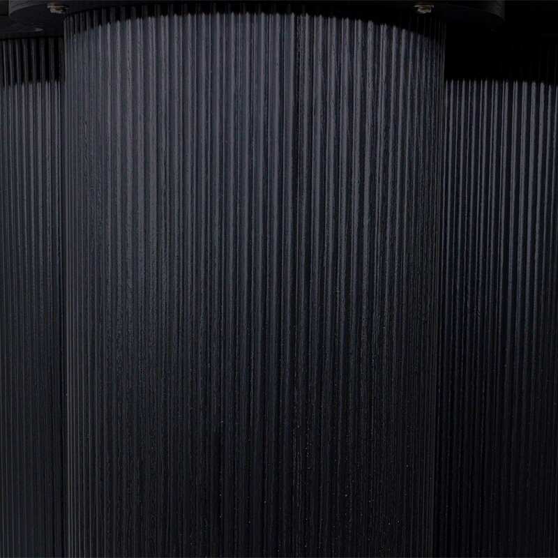 Tavolo da pranzo rotondo effetto legno per 4 persone (6/8)