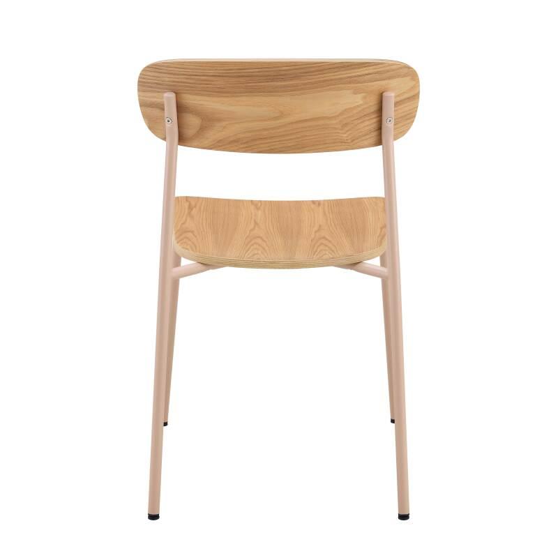 Set di 2 sedie in metallo e legno