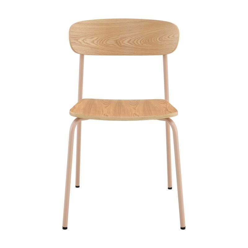 Set di 2 sedie in metallo e legno