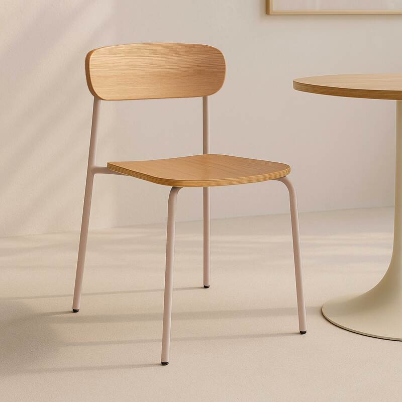 Set di 2 sedie in metallo e legno