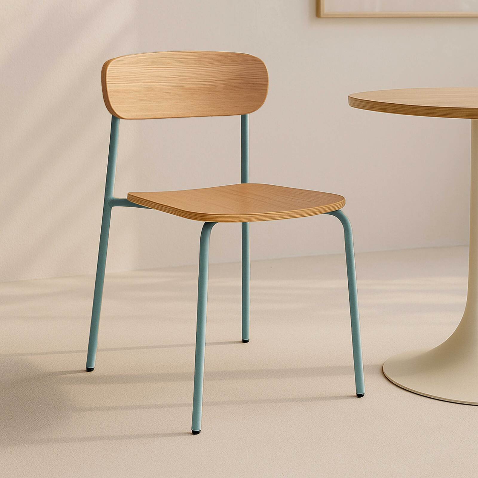 Set di 2 sedie in metallo e legno