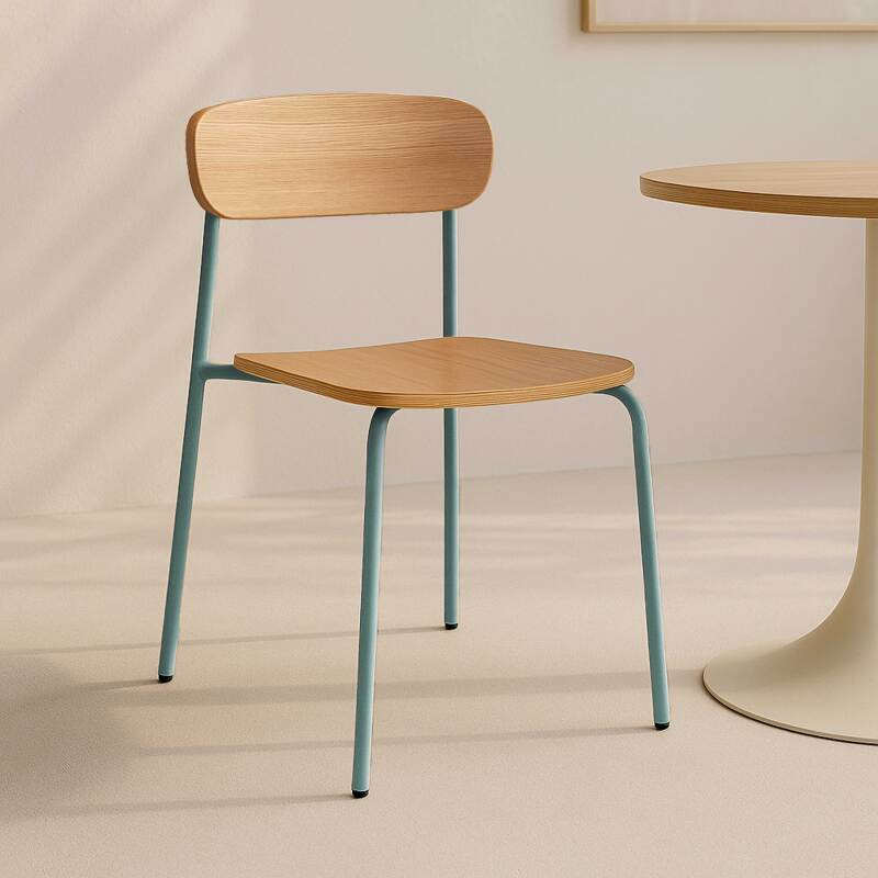 Set di 2 sedie in metallo e legno