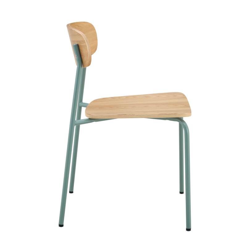 Set di 2 sedie in metallo e legno (3/6)