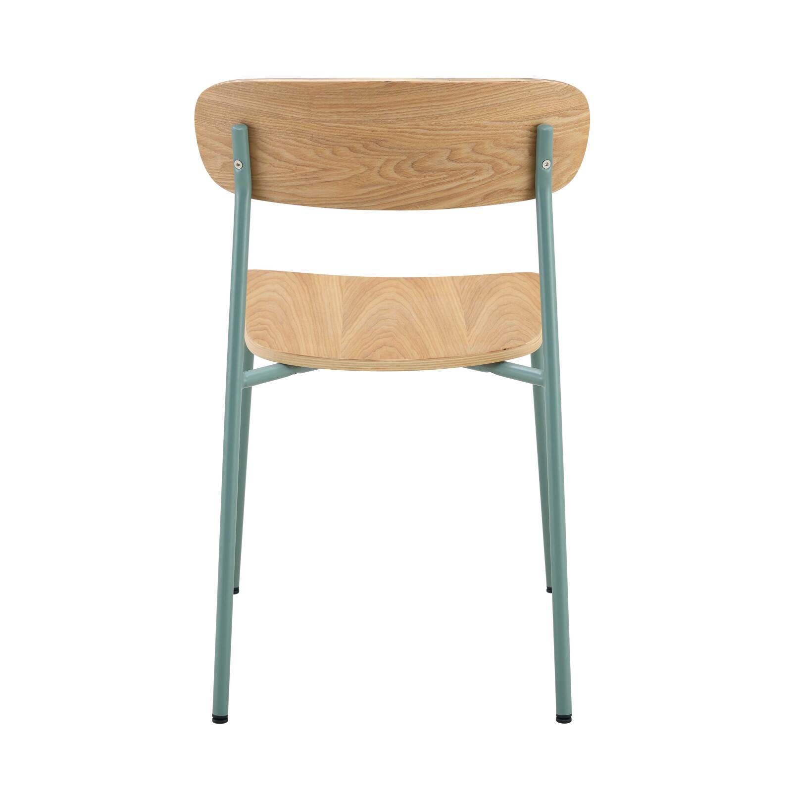 Set di 2 sedie in metallo e legno