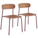 Set di 2 sedie in metallo e legno