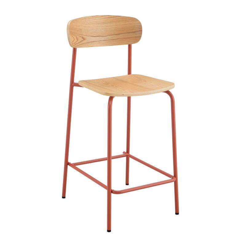 Set di 2 seggioloni in metallo e legno (5/6)