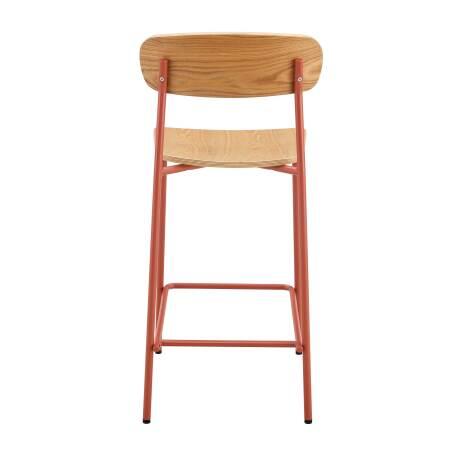 Set di 2 seggioloni in metallo e legno (4/6)