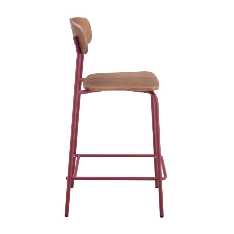 Set di 2 seggioloni in metallo e legno (3/6)