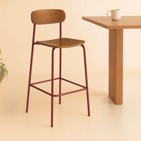 Set di 2 seggioloni in metallo e legno