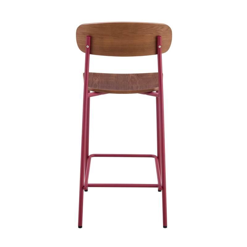 Set di 2 seggioloni in metallo e legno (4/6)