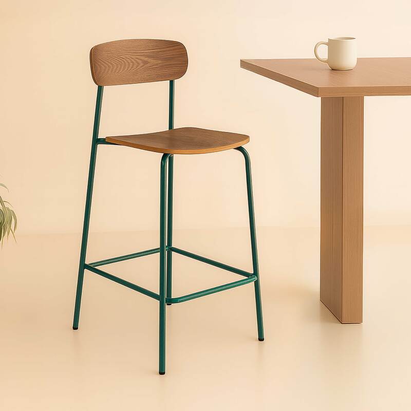 Set di 2 seggioloni in metallo e legno