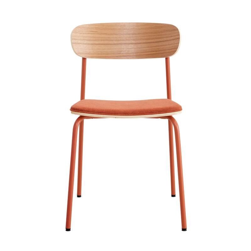 Set di 2 sedie in metallo, legno e tessuto (2/6)