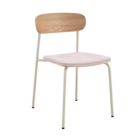 Set di 2 sedie in metallo, legno e tessuto (5/6)