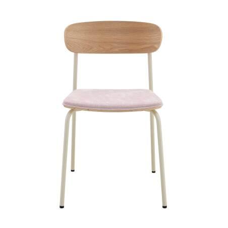 Set di 2 sedie in metallo, legno e tessuto (2/6)