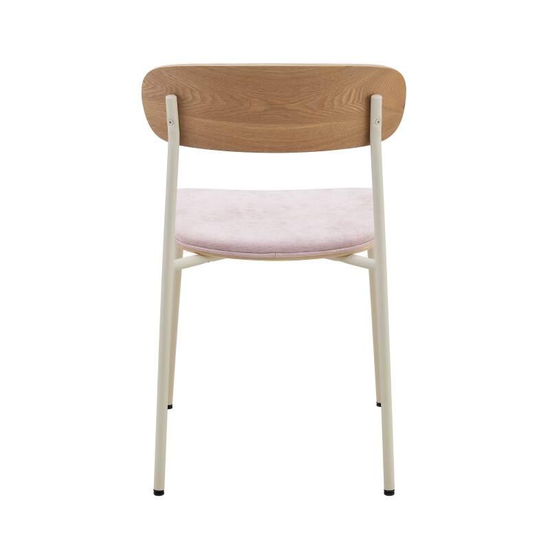 Set di 2 sedie in metallo, legno e tessuto (4/6)