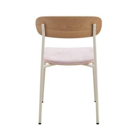 Set di 2 sedie in metallo, legno e tessuto (4/6)