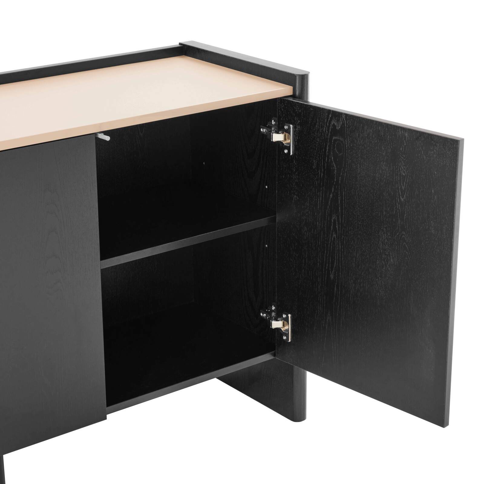 Buffet effetto legno con 3 ante, 140 cm